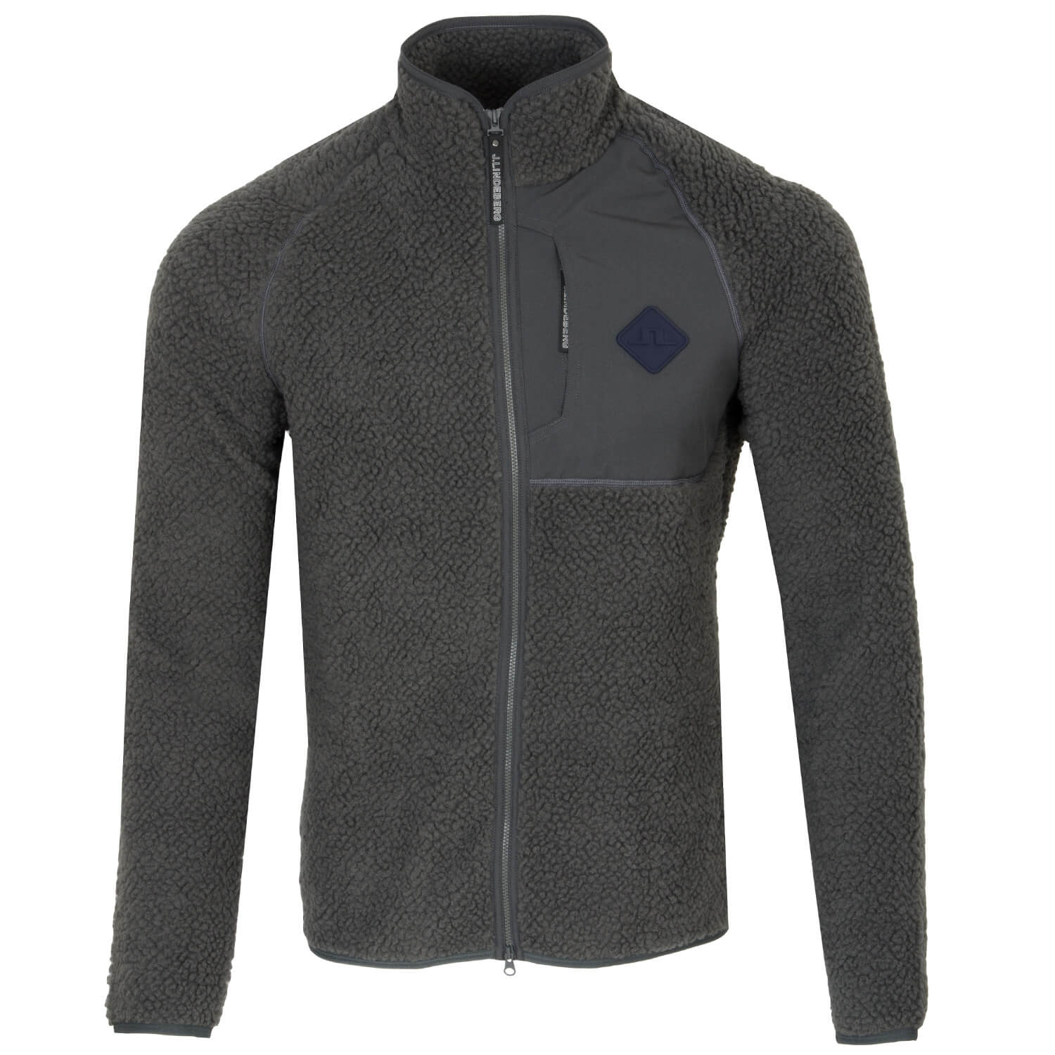 J Lindeberg Zeke Zip Neck Sweater Volcanic Ash | Scottsdale Golf