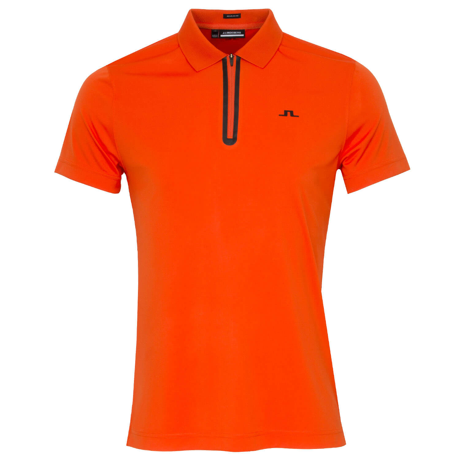 J Lindeberg Clipz Polo Shirt Tangerine Tango | Scottsdale Golf