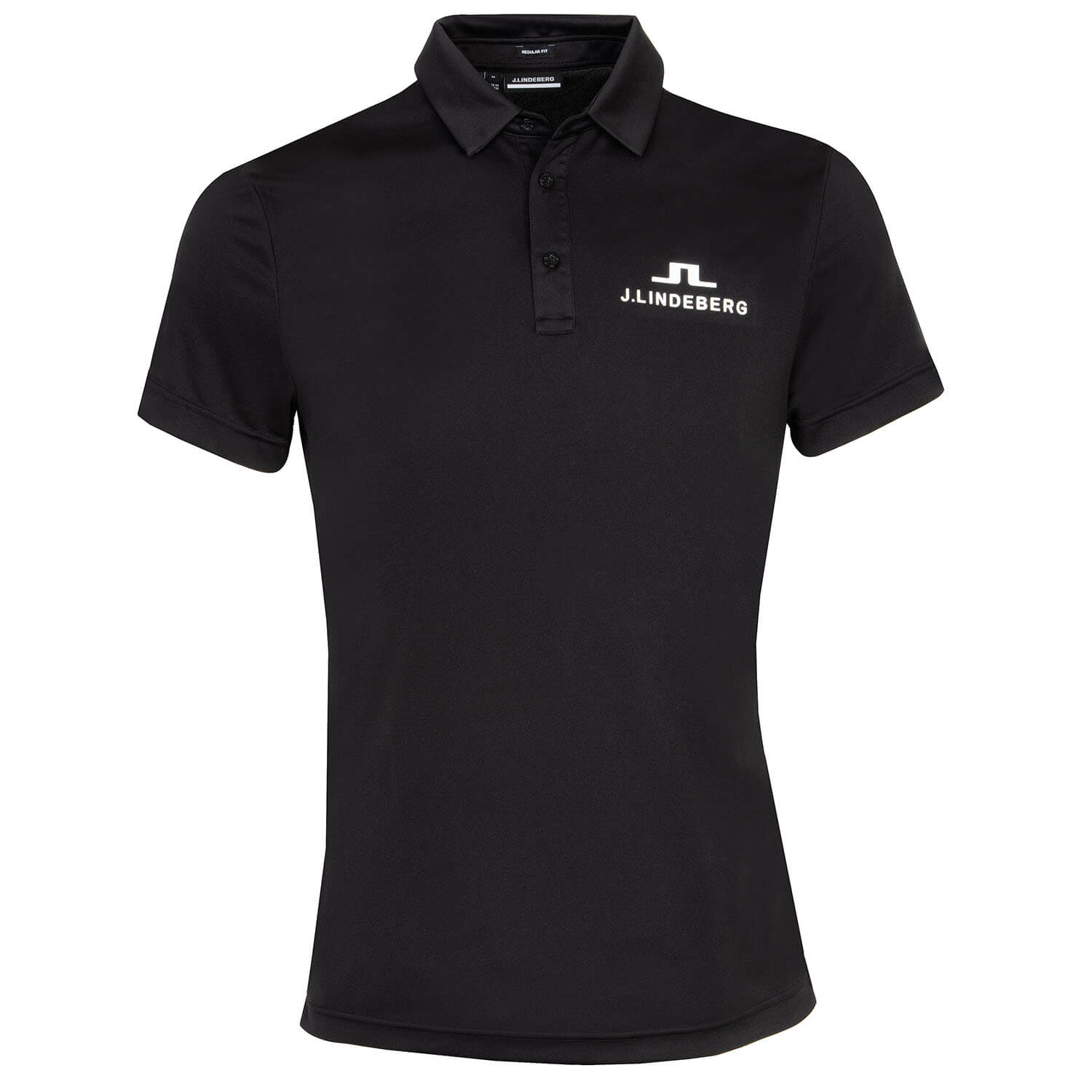 J Lindeberg Peat Tour Logo Polo Shirt Black | Scottsdale Golf