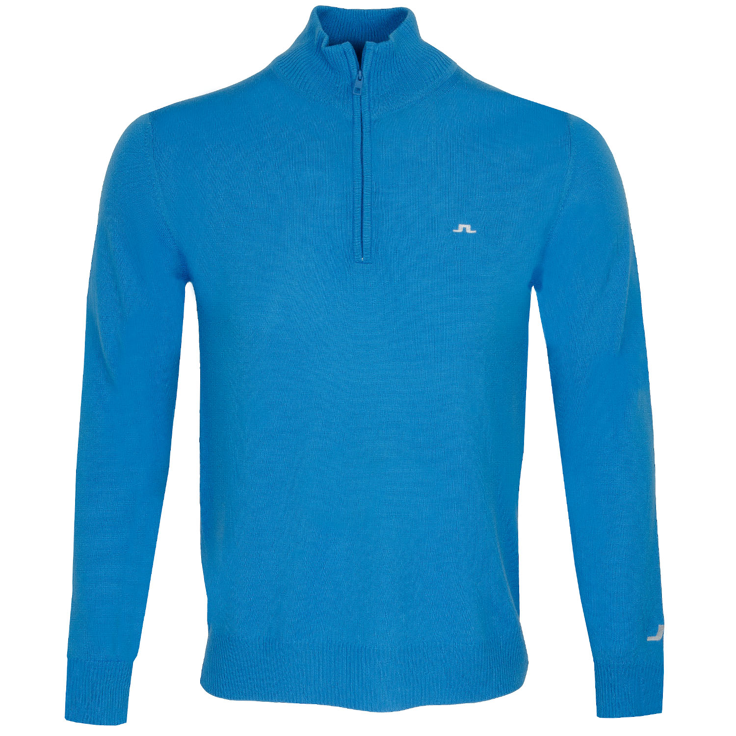J Lindeberg Kian Zipped Sweater Brilliant Blue | Scottsdale Golf