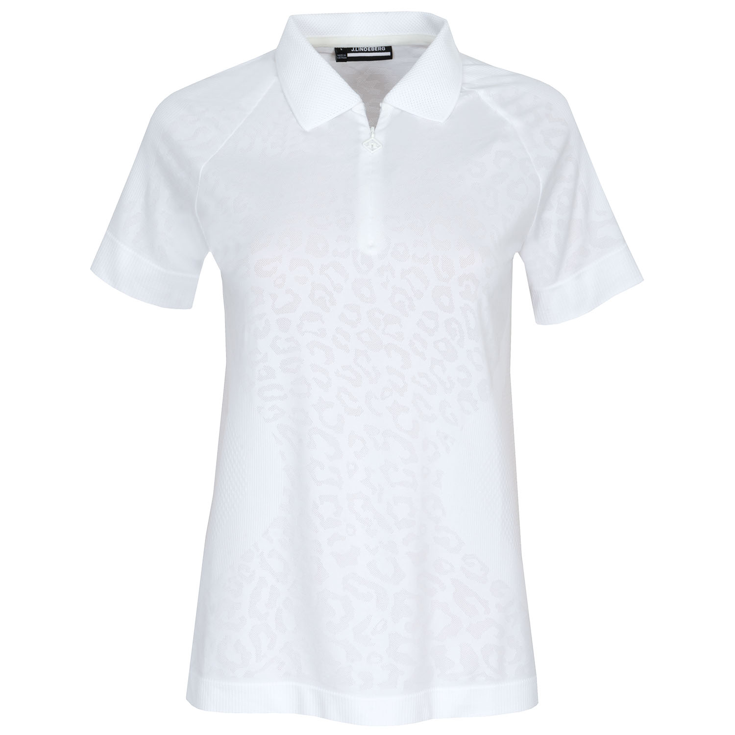 J Lindeberg Sadine Seamless Ladies Polo Shirt White | Scottsdale Golf