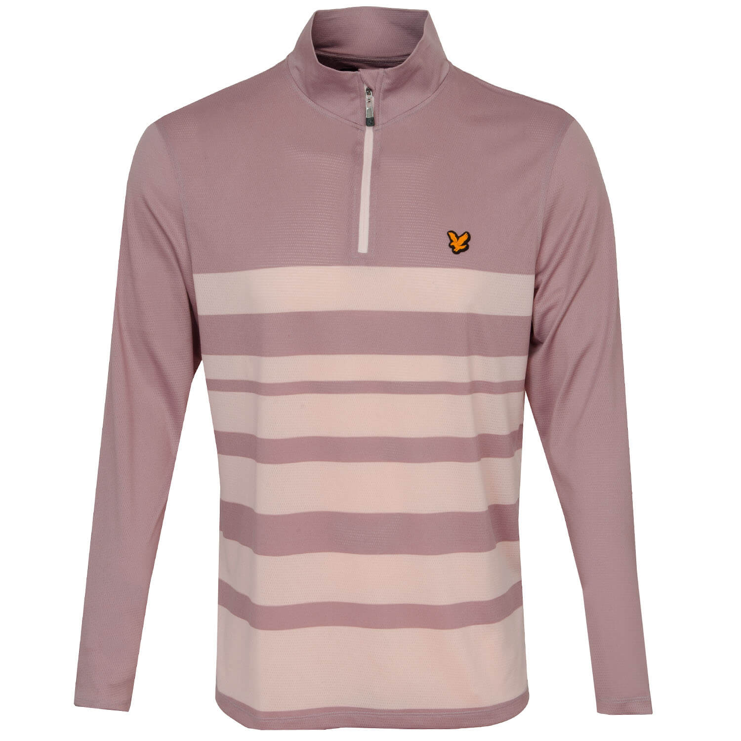 Lyle & Scott Lightweight Wide Stripe Zip Neck Golf Sweater