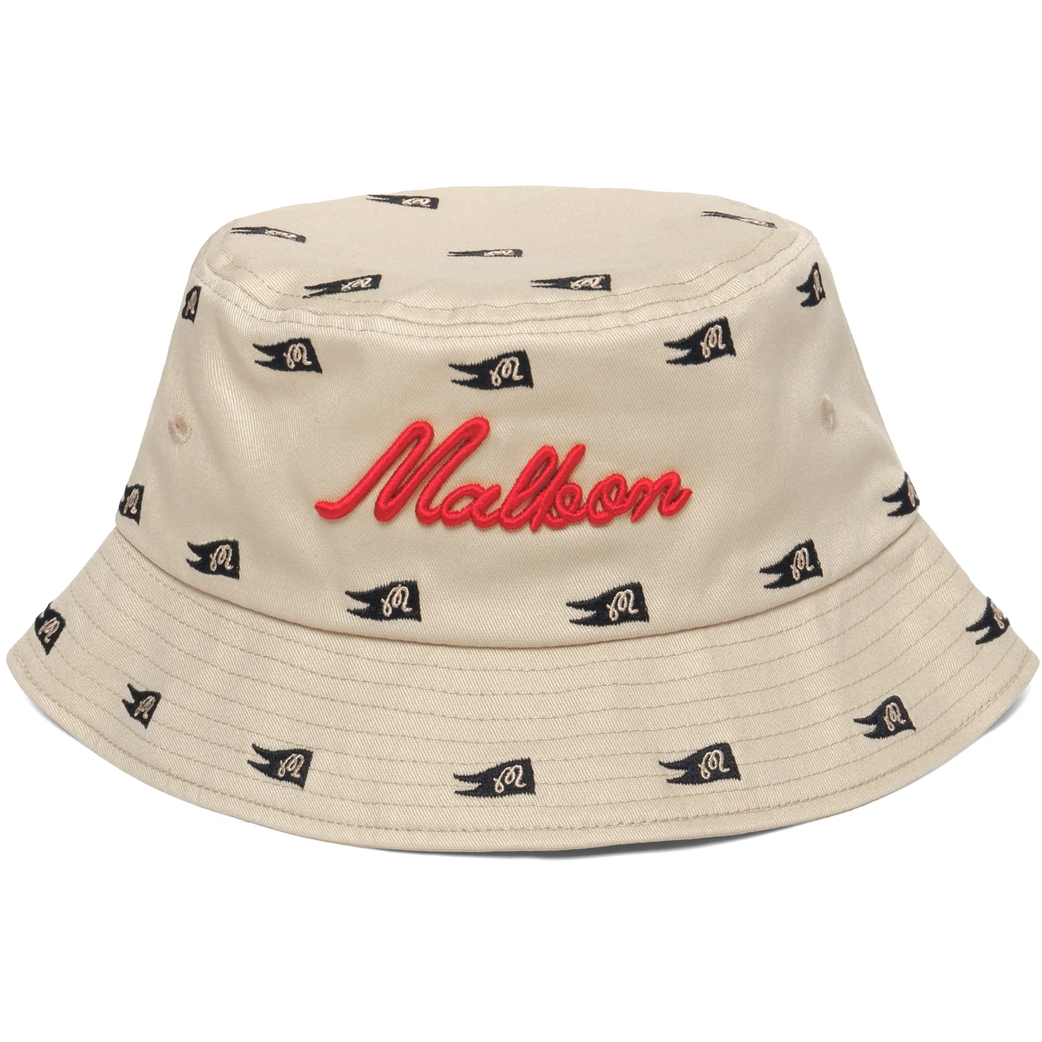 Malbon Flag Bucket Hat Ivory | Scottsdale Golf