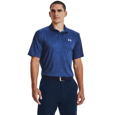 Under Armour Performance 3.0 Deuces Golf Polo Shirt Blue Mirage/Glacier ...