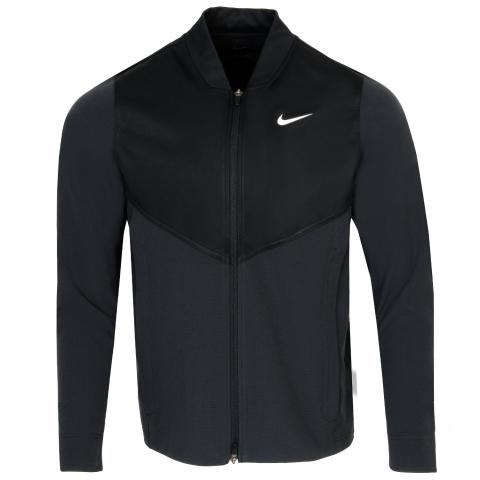 Nike Tour Essential Full Zip Packable Jacket Black/Black/White