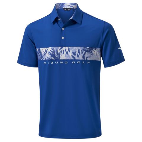 Mizuno Cali Stripe Polo Shirt Blue