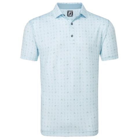 FootJoy The 19th Hole Self Collar Golf Polo Shirt Mist 81610
