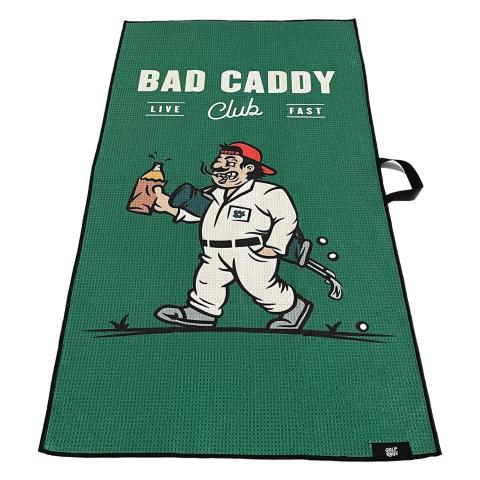 Golf Rags Bad Caddy Waffle Golf Towel Green