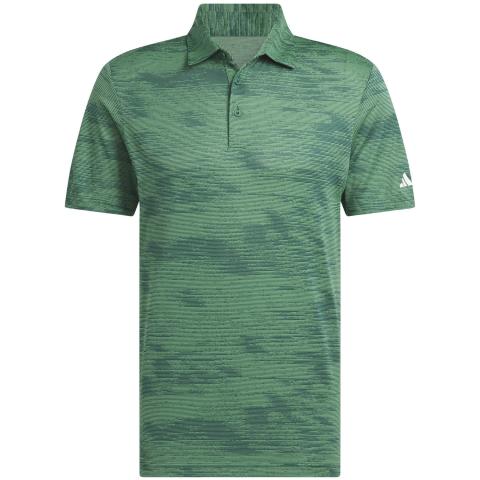 adidas Ultimate365 Textured Stripe Golf Polo Shirt Preloved Green/Collegiate Green