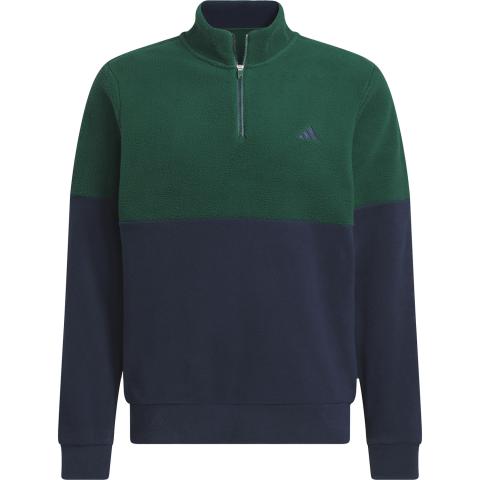 adidas Ultimate365 Fleece Zip Neck Sweater Collegiate Green/Collegiate Navy