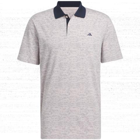 adidas Go-To Printed Golf Polo Shirt Sandy Pink Mel
