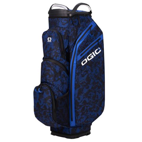 OGIO All Elements Silencer Golf Cart Bag Blue Floral Abstract