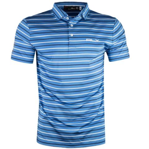 Ralph Lauren RLX Jersey Polo Shirt Retreat Blue Multi