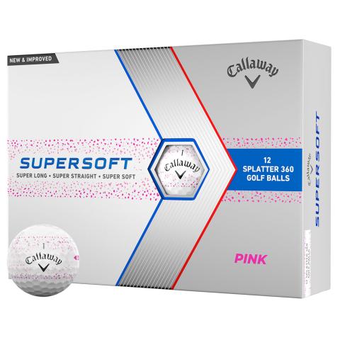 Callaway Supersoft Splatter Golf Balls Pink