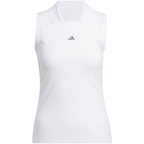 adidas Ladies Sport Sleeve Polo Shirt White
