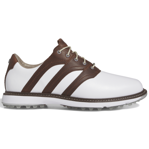 adidas MC Z Traxion Golf Shoes White/Brown/Silver Metallic