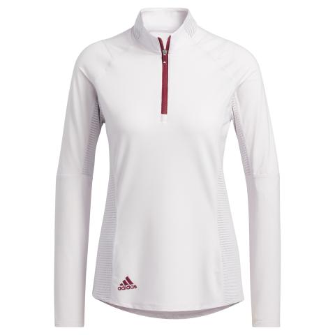 adidas Heat.Rdy Mock Long Sleeve Polo Shirt Almost Pink | Scottsdale Golf
