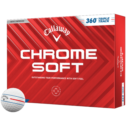 Callaway Chrome Soft 360 Triple Track Golf Balls White / Dozen