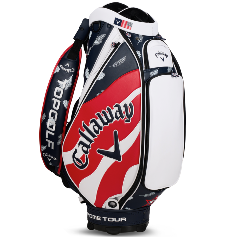 Callaway US Open Limited Edition Golf Tour Staff Bag Red/White/Blue (with Headcovers)
