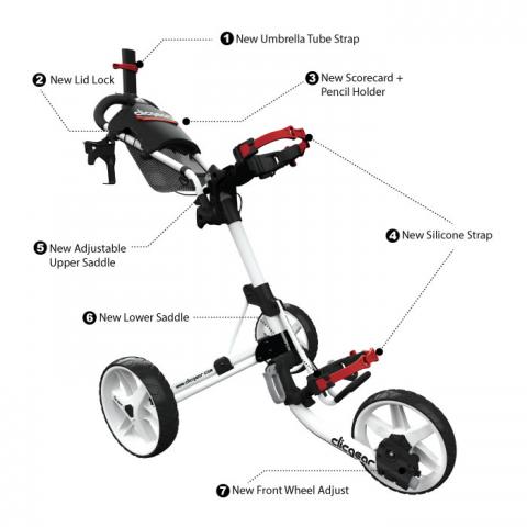 Clicgear 4.0 3-Wheel Push Golf Trolley Black | Scottsdale Golf