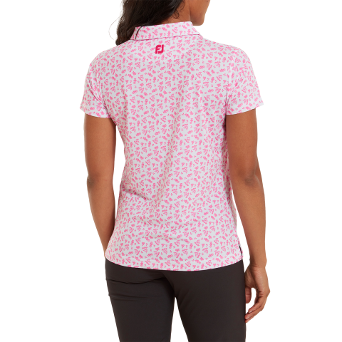 FootJoy Ladies Floral Print Golf Polo Shirt