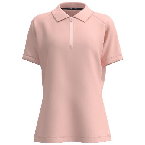 Forelson Blockley Zip Neck Ladies Polo Shirt Pink