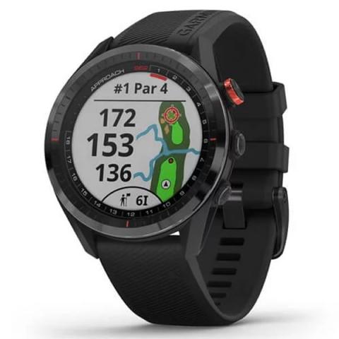 Garmin Approach S62 GPS Golf Watch Black Ceramic Bezel with Black Band
