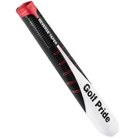 Golf Pride Reverse Taper Putter Grip - Round Black/Red/White