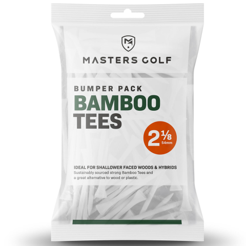 Masters Bamboo Golf Tees White 2 1/8'' / 54mm Long - Pack of 130