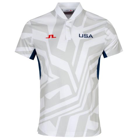 J Lindeberg x USA Emeric Polo Shirt US Golf White