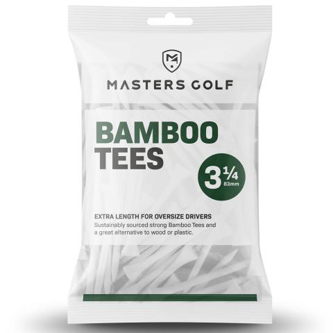 Masters Bamboo Golf Tees White 3.25'' / 83mm Long - Pack of 15