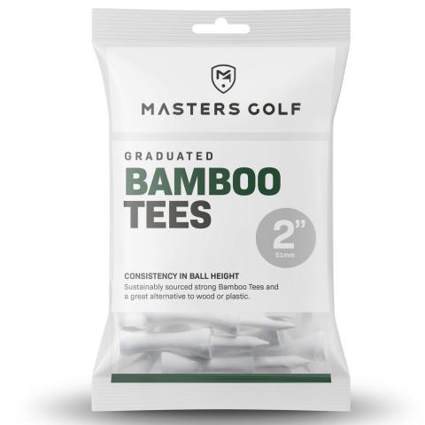 Masters Bamboo Graduated Golf Castle Tees White 2'' / 51mm Long - Pack of 20