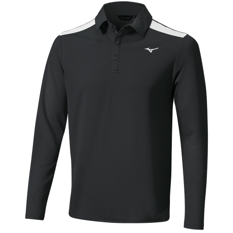 Mizuno Winter Elite Long Sleeve Polo Shirt Black