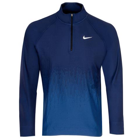 Nike Dri-FIT Tour ADV Zip Neck Golf Sweater Midnight Navy/Court Blue/White