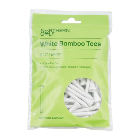 Northern Golf Bamboo Golf Tees White 2 1/8'' Long - Pack of 40