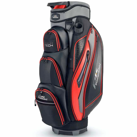 PowaKaddy Premium Tech Golf Cart Bag Gun Metal/Black/Red