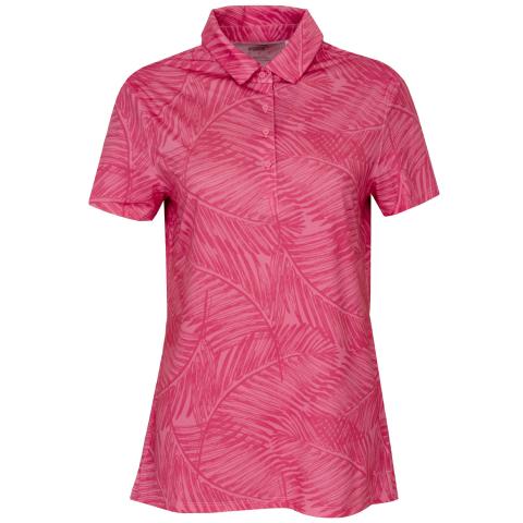 PUMA MATTR Fern Ladies Golf Polo Shirt Strawberry Burst