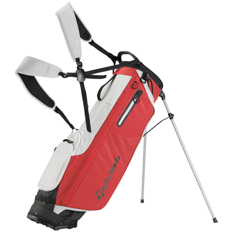 TaylorMade Flextech Super Lite Golf Stand Bag Silver/Red