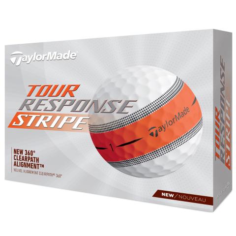 TaylorMade Tour Response Stripe Golf Balls Orange / Dozen
