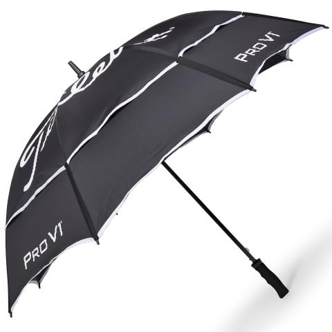 Titleist Tour Double Canopy Golf Umbrella Black/White/Silver