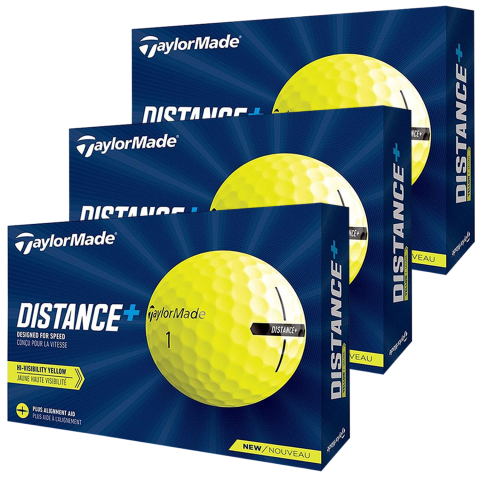 TaylorMade Distance+ Golf Balls 3 For 2 Promo Yellow / 3 Dozen