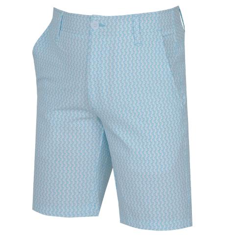 Under Armour Drive Printed Taper Golf Shorts White/Sky Blue