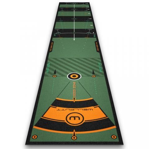 Wellputt 10 Foot High Speed Practice Putting Mat High Speed Version with App feedback
