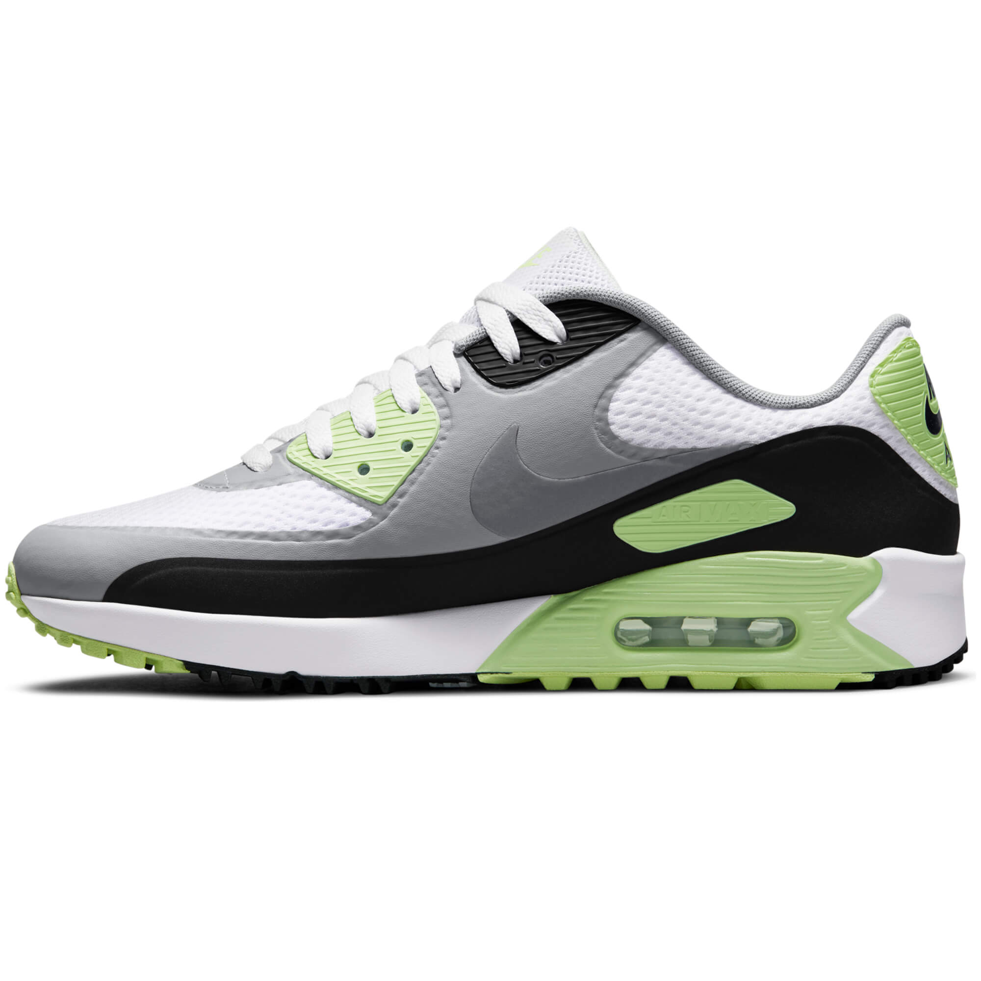 Nike Air Max 90 G Golf Shoes White/Black/Flash Lime | Scottsdale Golf