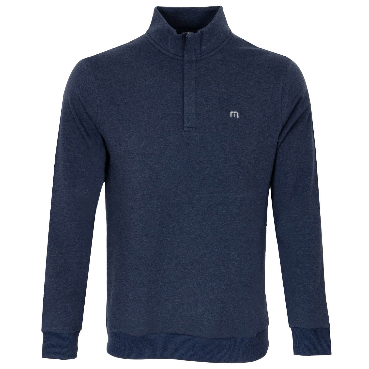 Travis Mathew Cloud 2.0 Zip Neck Sweater Heather Blue | Scottsdale Golf